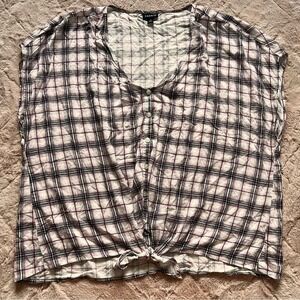 Torrid Plaid Shirt Western Preppy Rodeo Minimalist Cottage Lightweight‎ Size 2X